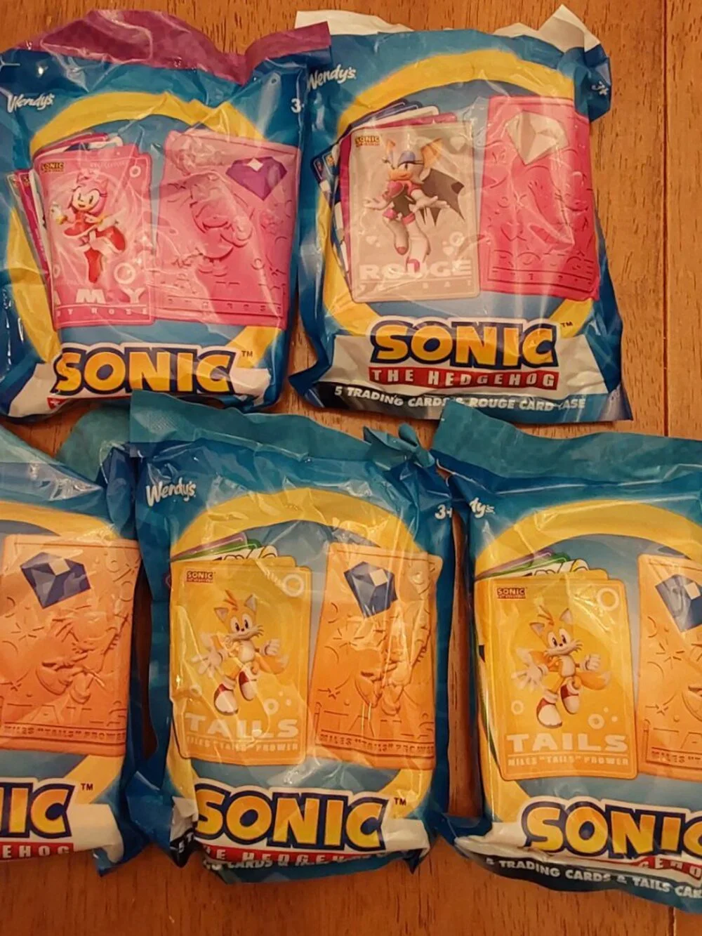 WENDYS SONIC HEDGEHOG TRADING CARDS W CASE NEW wendy sonic